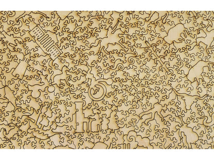 A closeup of the back of the puzzle, Rambles Through Our Country.