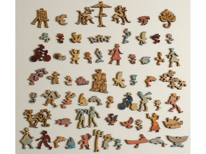 The whimsy pieces that can be found in the puzzle, San Giorgio Maggiore at Dusk.