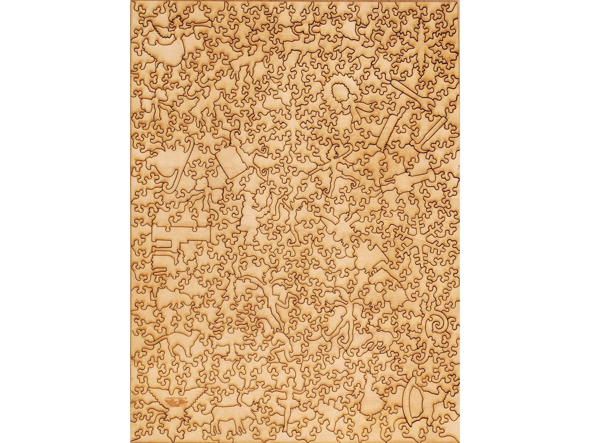 The back of the puzzle, Santa's Workshop. 