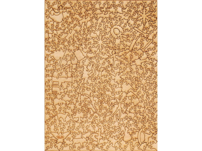 The back of the puzzle, Santa's Workshop. 