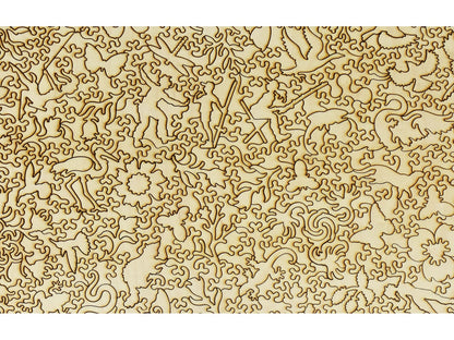 A closeup of the back of the puzzle, Summer Swans.