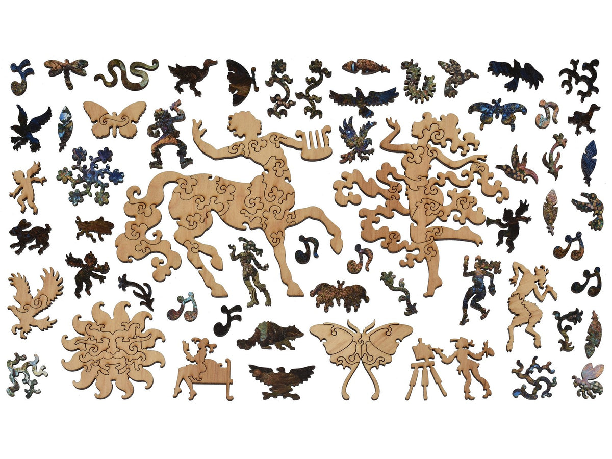 The whimsies that can be found in the puzzle, The Dream Garden.