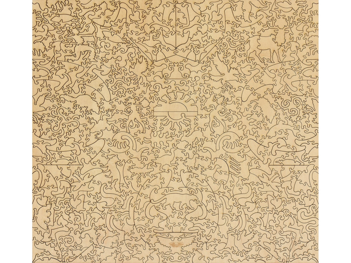 The back of the puzzle, The Hunt (Diana and Her Nymphs).