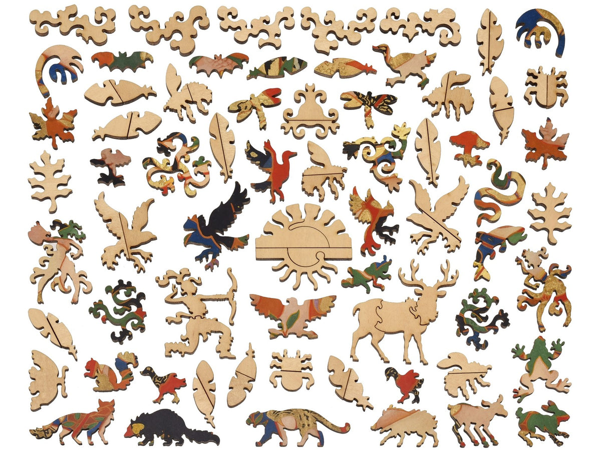 The whimsies that can be found in the puzzle, The Hunt (Diana and Her Nymphs).