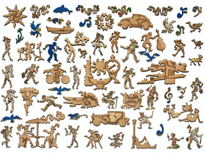 The whimsies that can be found in the puzzle, The Wondrous Isle of Manhattan.
