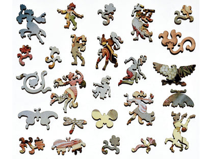 The whimsies that can be found in the puzzle, When the Fairies Came.